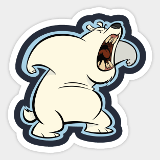 Polar Bear Roar Sticker